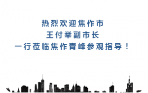 熱烈歡迎焦作市王付舉副市長一行蒞臨焦作青峰參觀指導(dǎo)！
