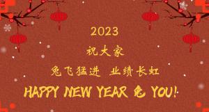 時(shí)間流逝的腳步，擋不住我們對(duì)過(guò)去的回望， 遠(yuǎn)方未知的艱苦，奪不走我們對(duì)前程的向往。 2023，祝大家兔飛猛進(jìn)  業(yè)績(jī)長(zhǎng)虹！